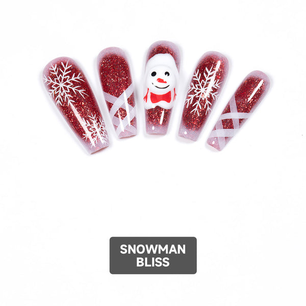 Snowman Bliss – Press On Nail 10 Pcs Set