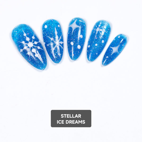 Stellar Ice Dreams – Press On Nail 10 Pcs Set