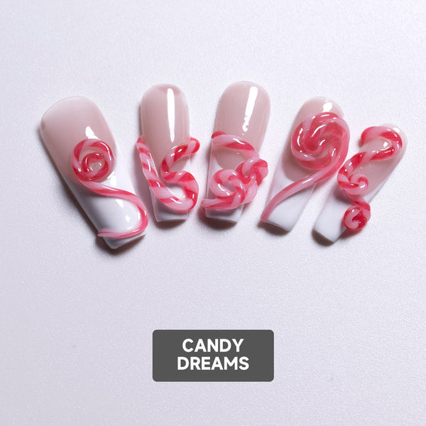 Candy Dream – Christmas Press On Nail 10 Pcs Set